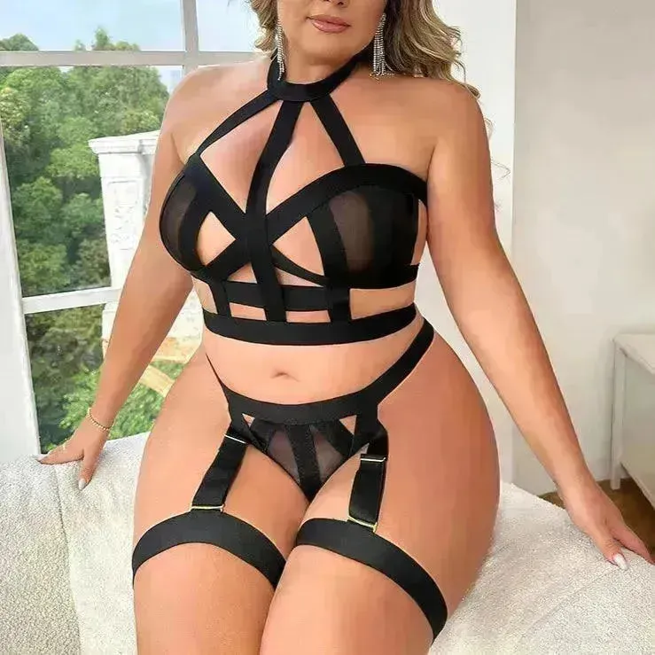 Fat Woman Charming Lingerie Suit