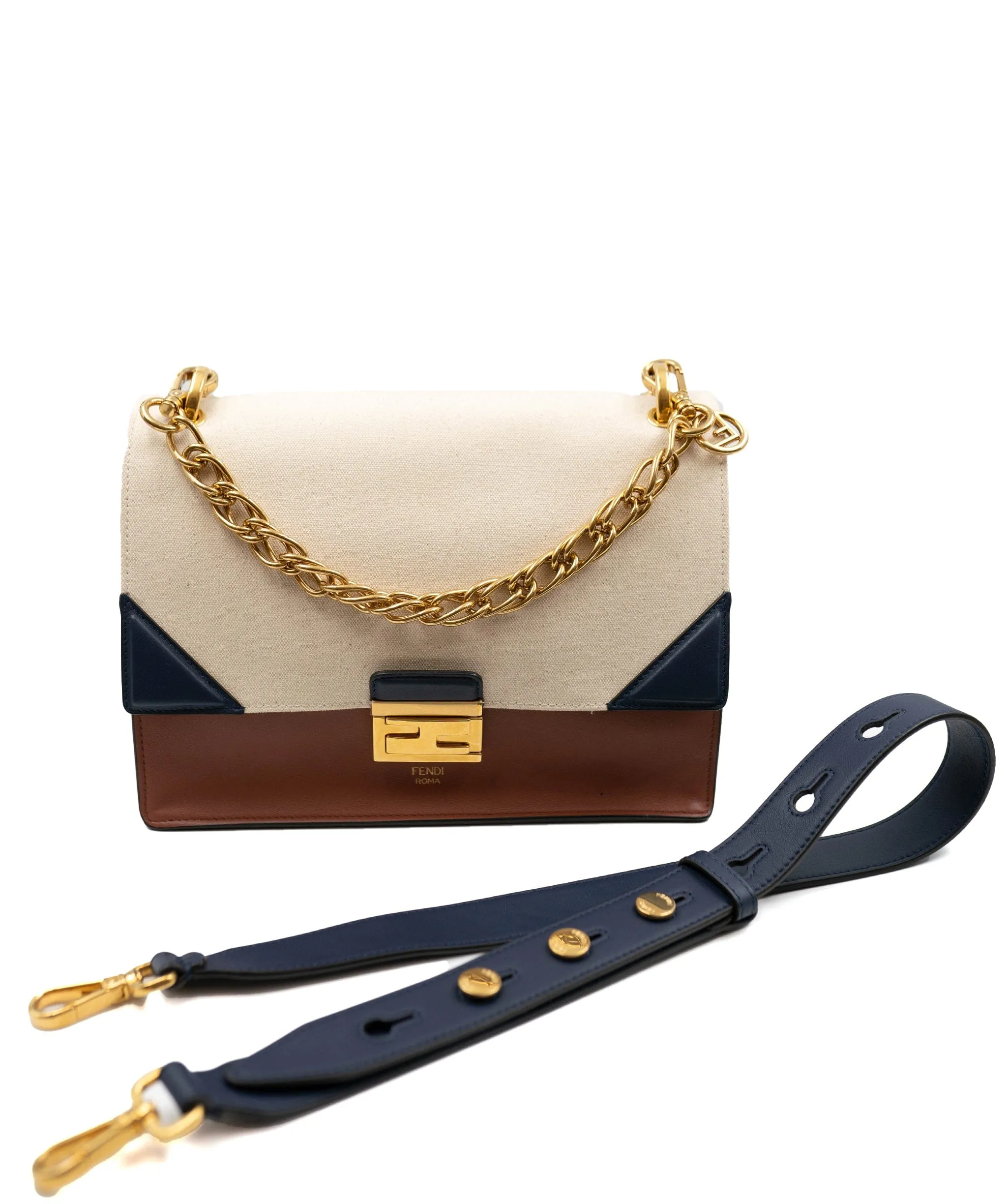 fendi Kanu Canvas and Leather Bag ADL2050