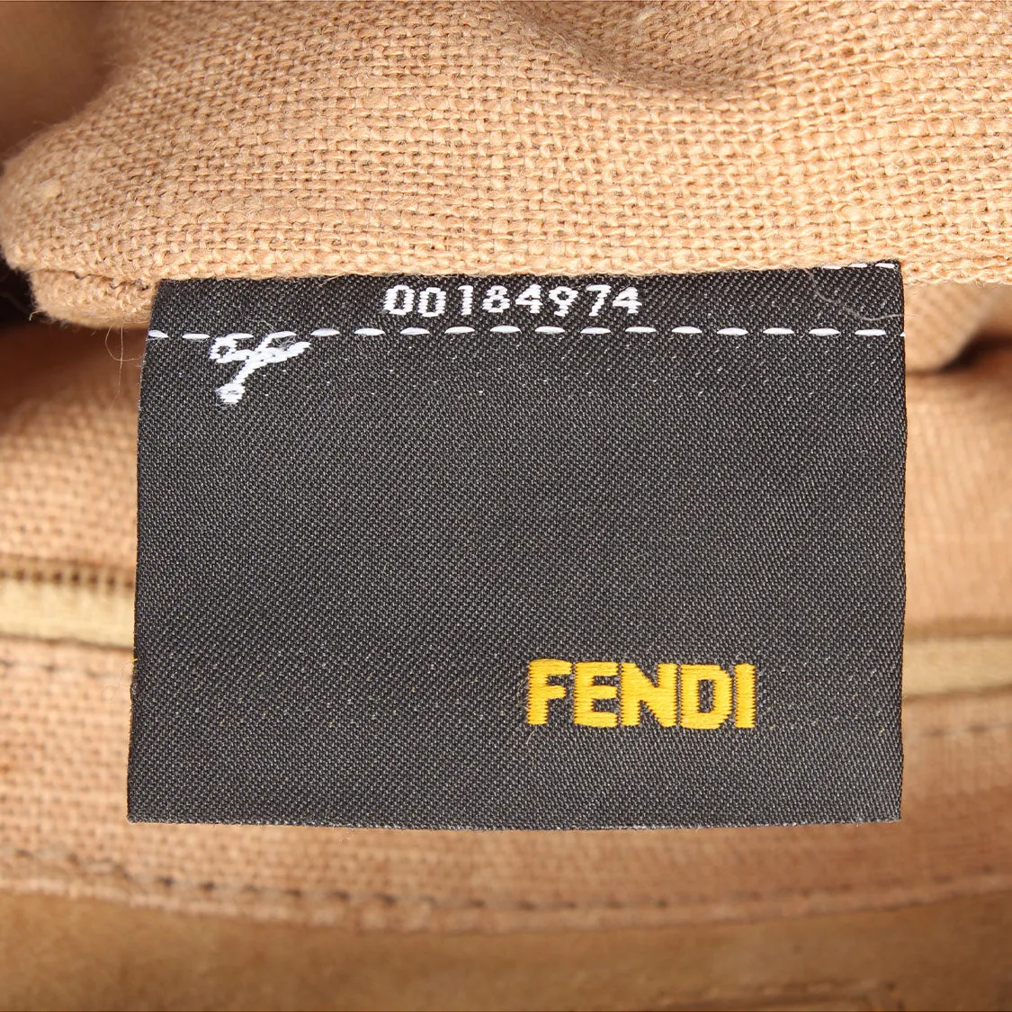 Fendi Pequin Canvas Shoulder Bag - '10s