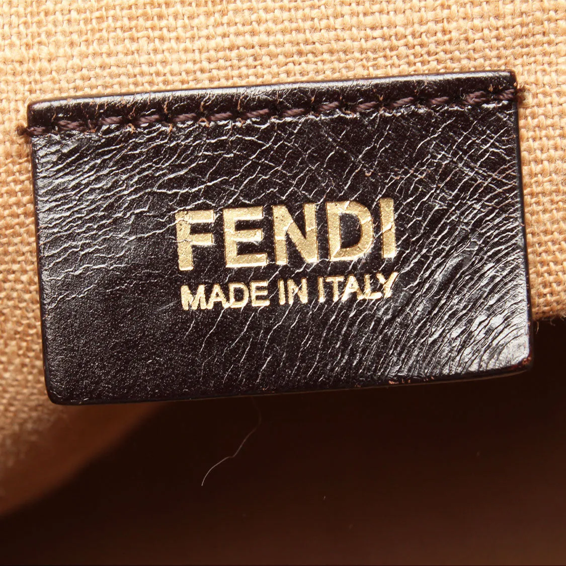 Fendi Pequin Canvas Shoulder Bag - '10s