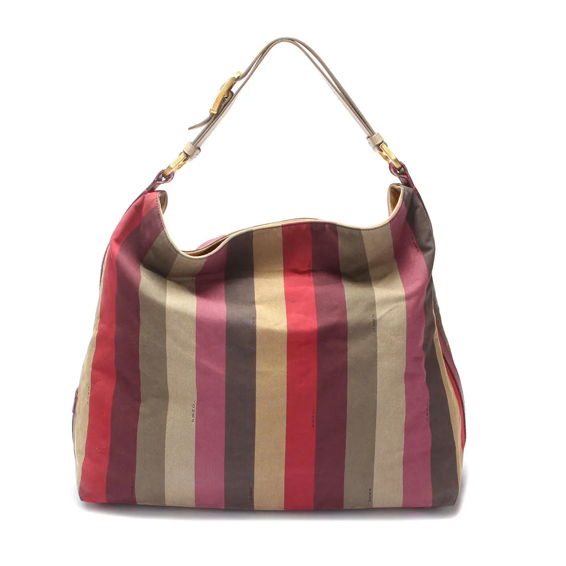 Fendi Pequin Canvas Shoulder Bag - '10s