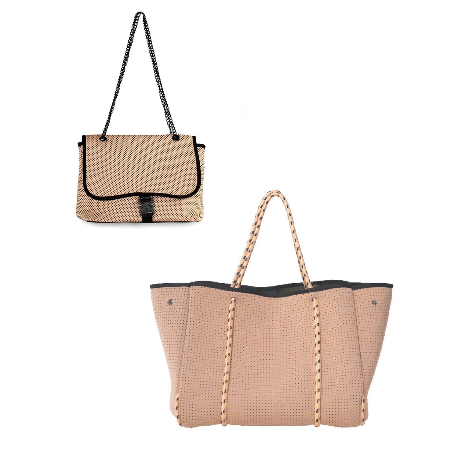 FLAP CROSSBODY   EVERYDAY TOTE - TAN