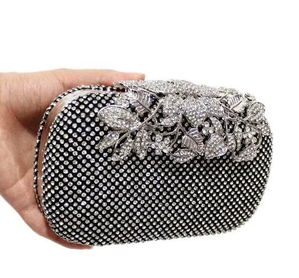 Flower Crystal Evening Clutch