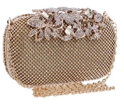 Flower Crystal Evening Clutch