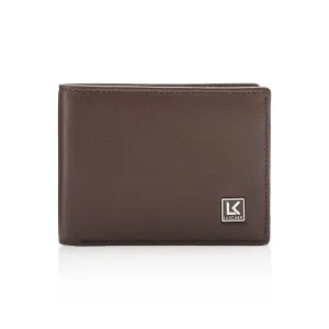 Full grain leather wallet in brown - 6 card slots