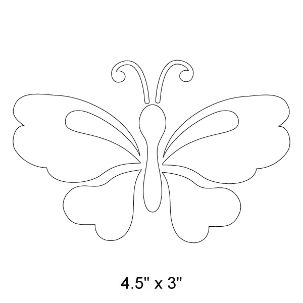 Garden Butterfly Stencil 4