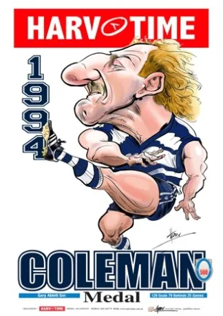 Gary Ablett, 1994 Coleman Medal, Harv Time Poster