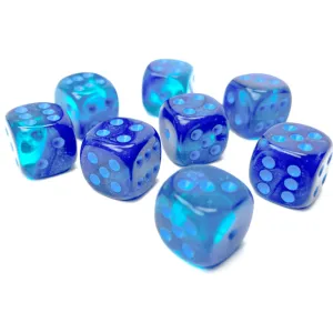 Gemini 12mm d6 Blue-Blue/light blue Luminary Dice Block (36 dice)