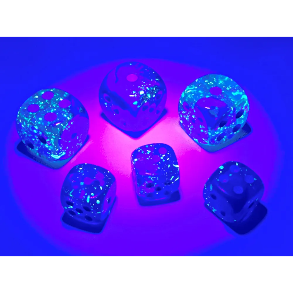 Gemini 12mm d6 Blue-Blue/light blue Luminary Dice Block (36 dice)