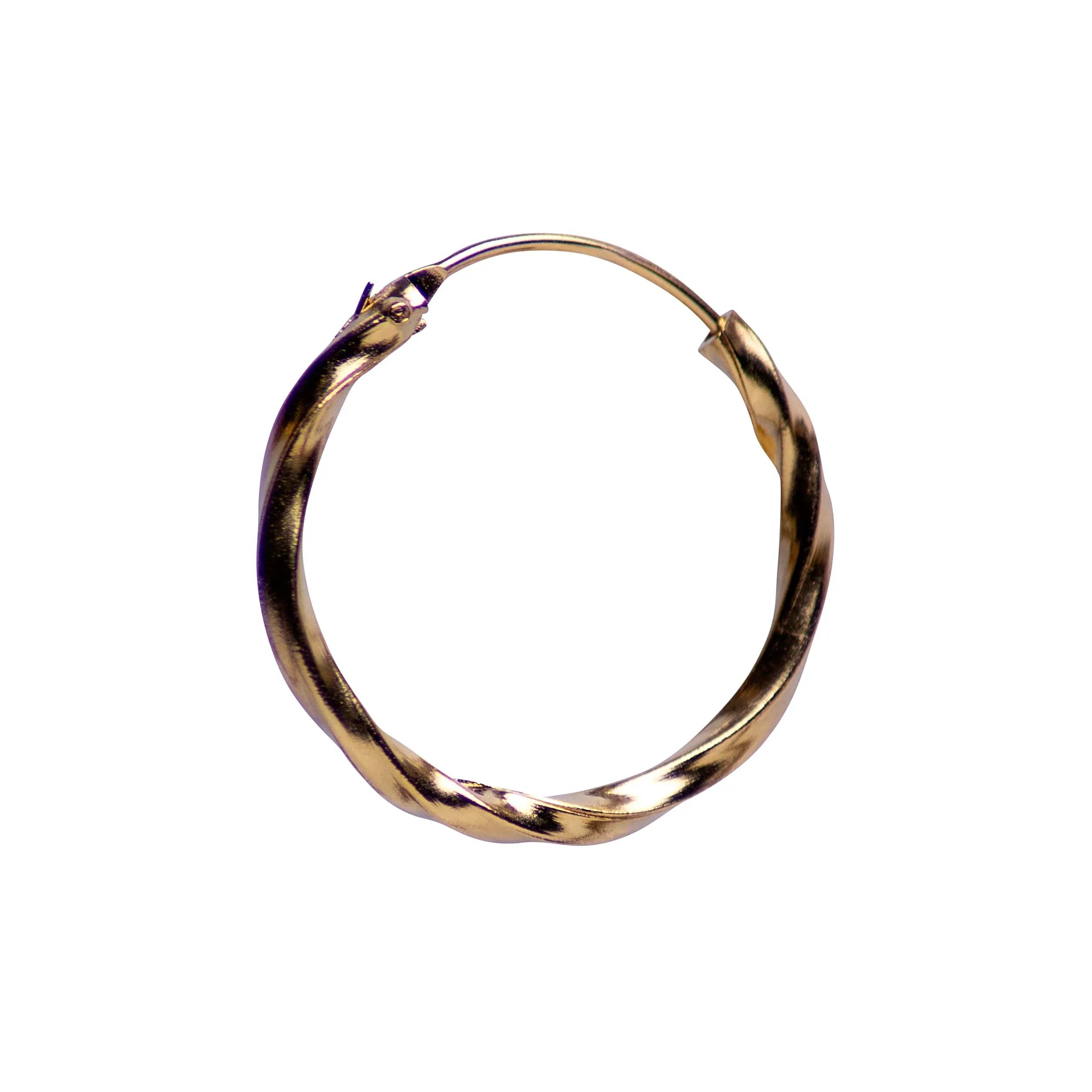 Gold Slow Twist Hoop Earrings