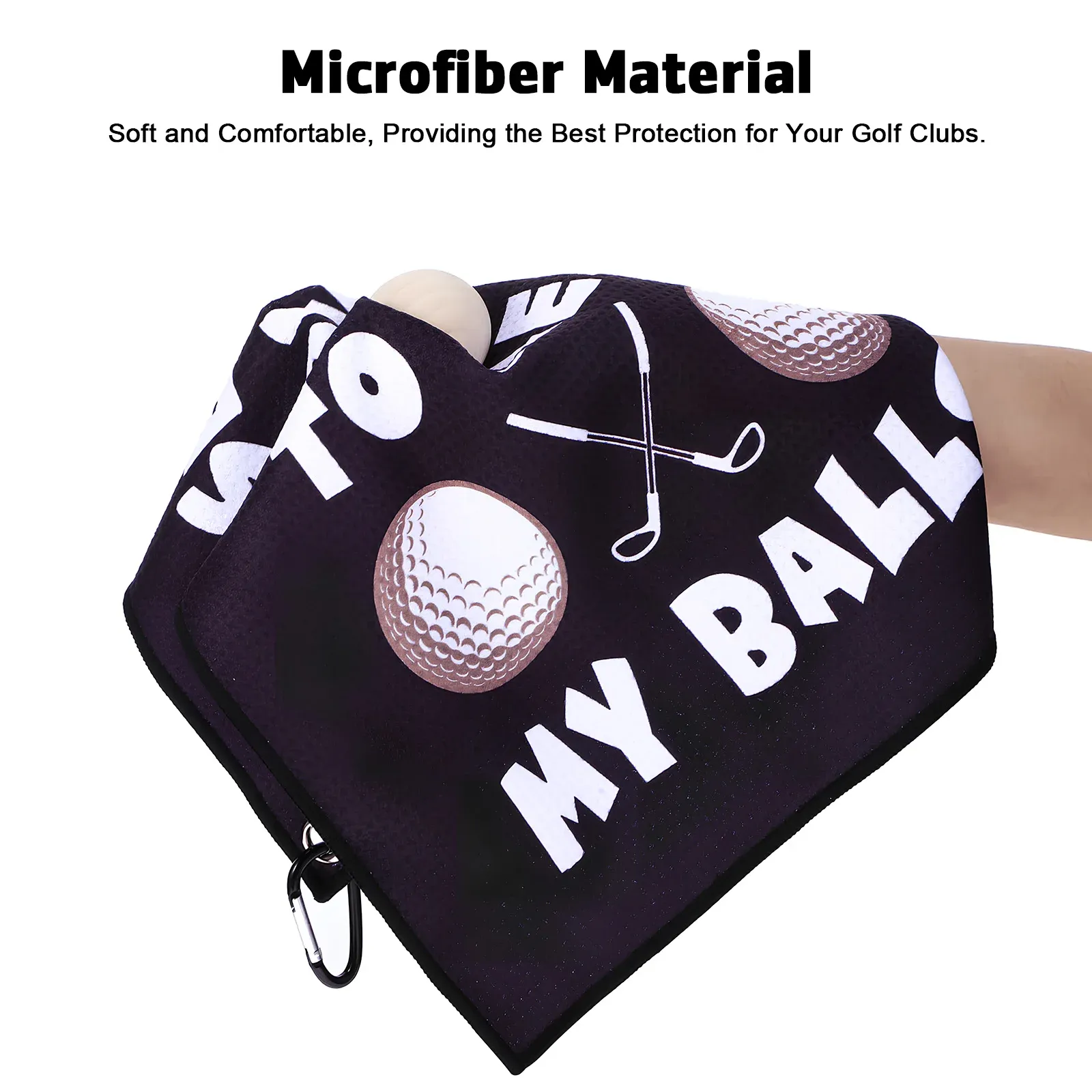 Golf Ball Printing Waffle Weave Microfiber Golf Ball Club Cleaning Cotton Towel*2pcs