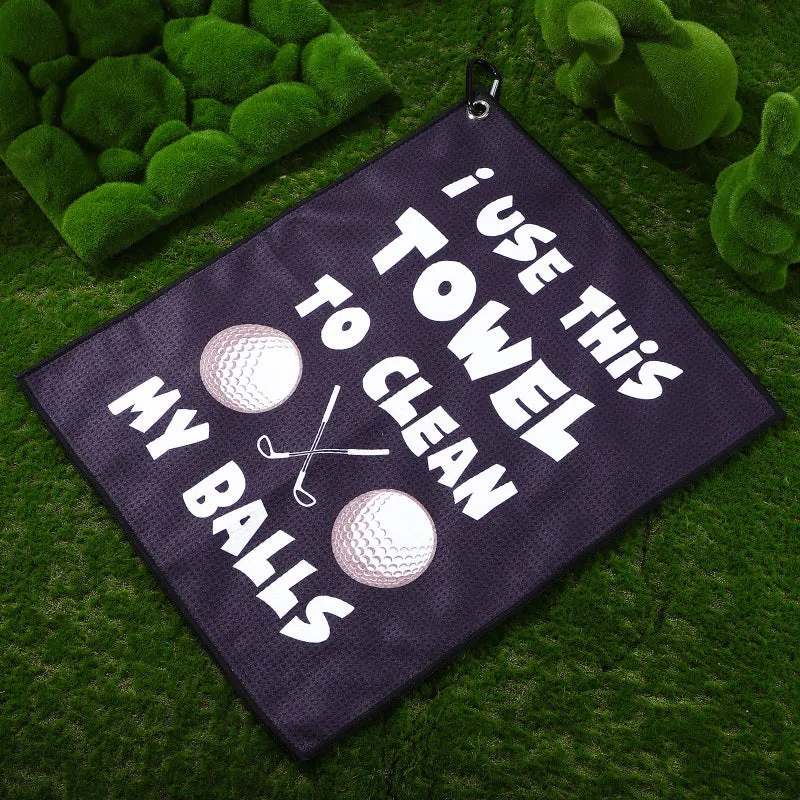 Golf Ball Printing Waffle Weave Microfiber Golf Ball Club Cleaning Cotton Towel*2pcs