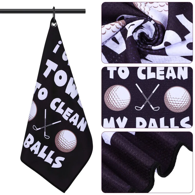 Golf Ball Printing Waffle Weave Microfiber Golf Ball Club Cleaning Cotton Towel*2pcs