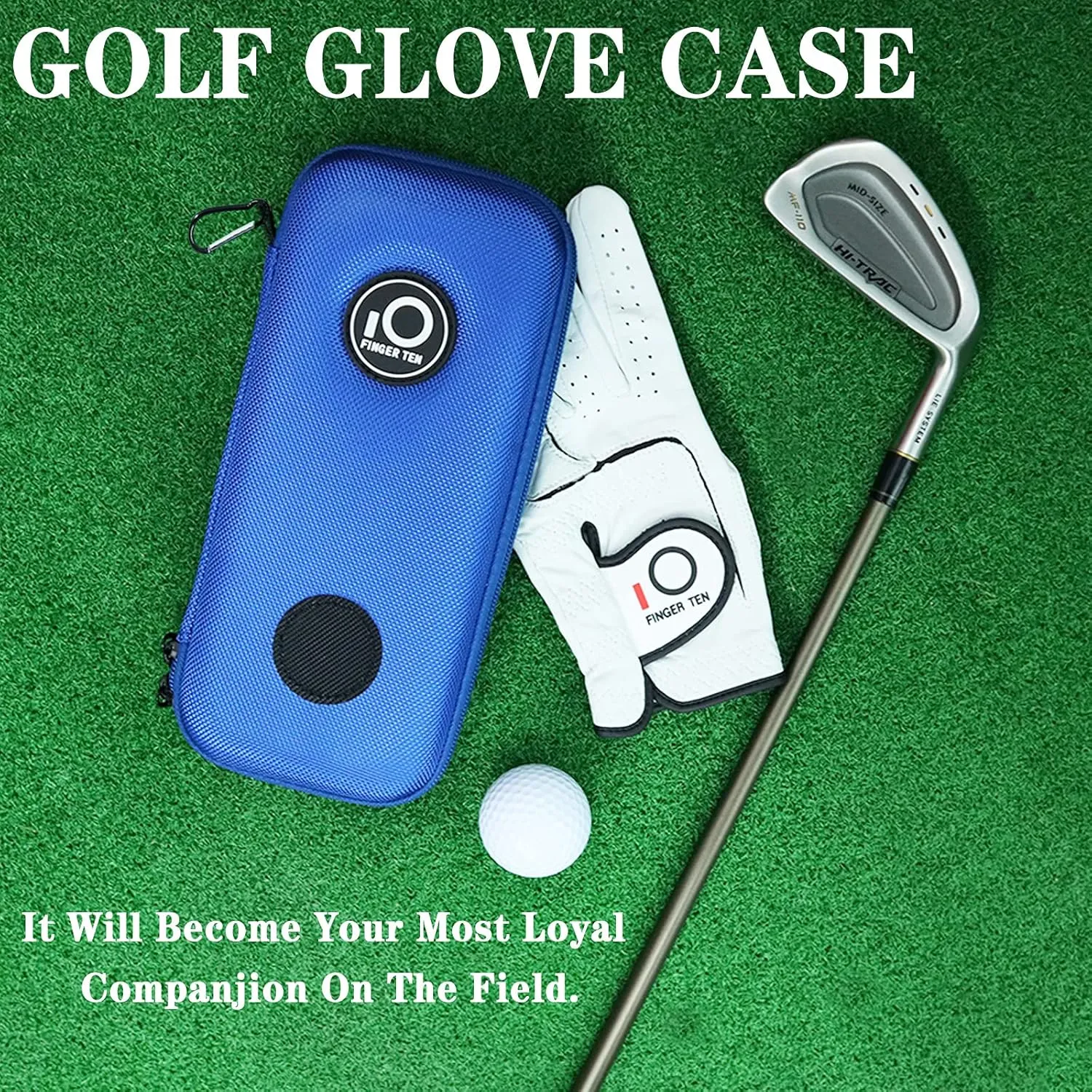 Golf Glove Holder Case 2 Pack with Clip Hook