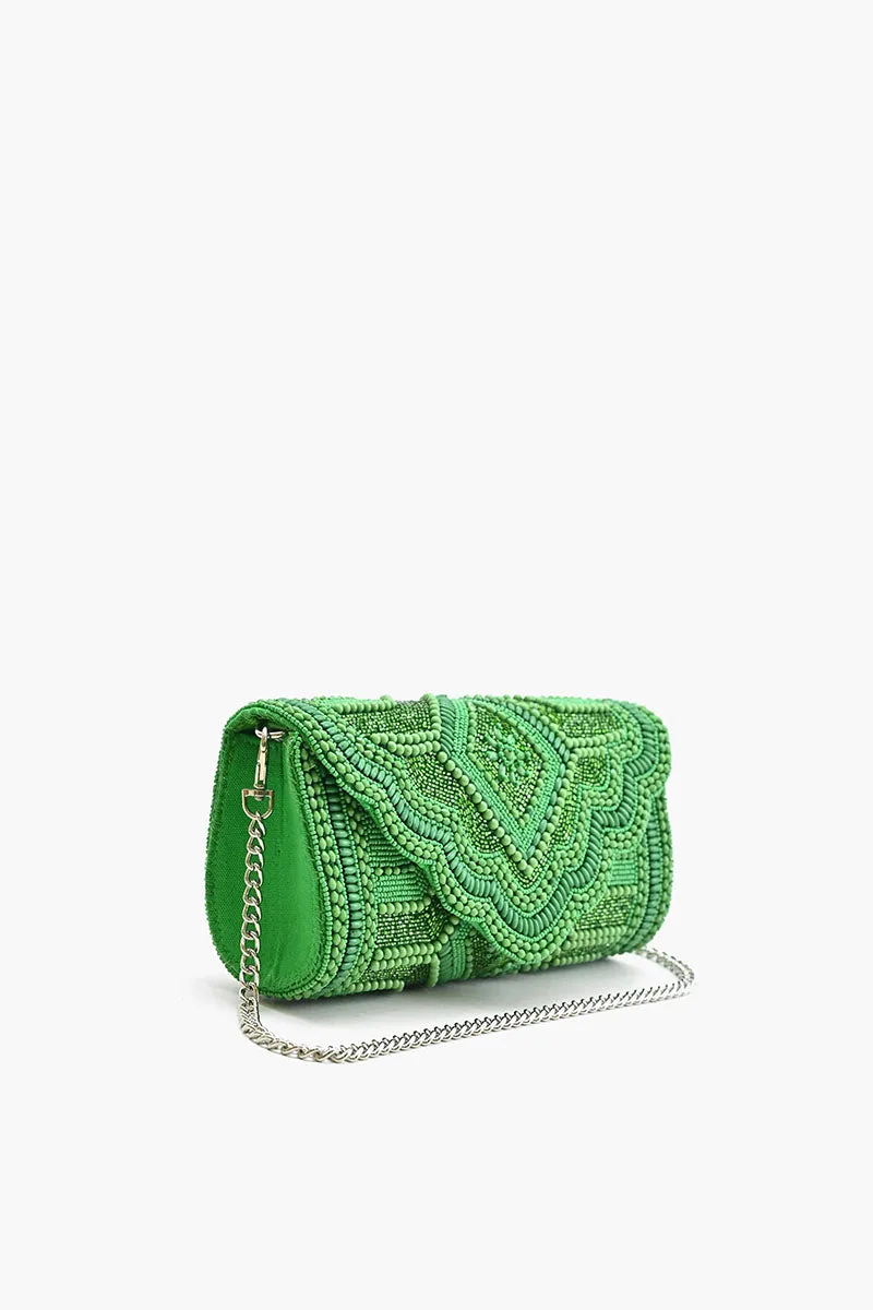 Green Jewel Evening Bag