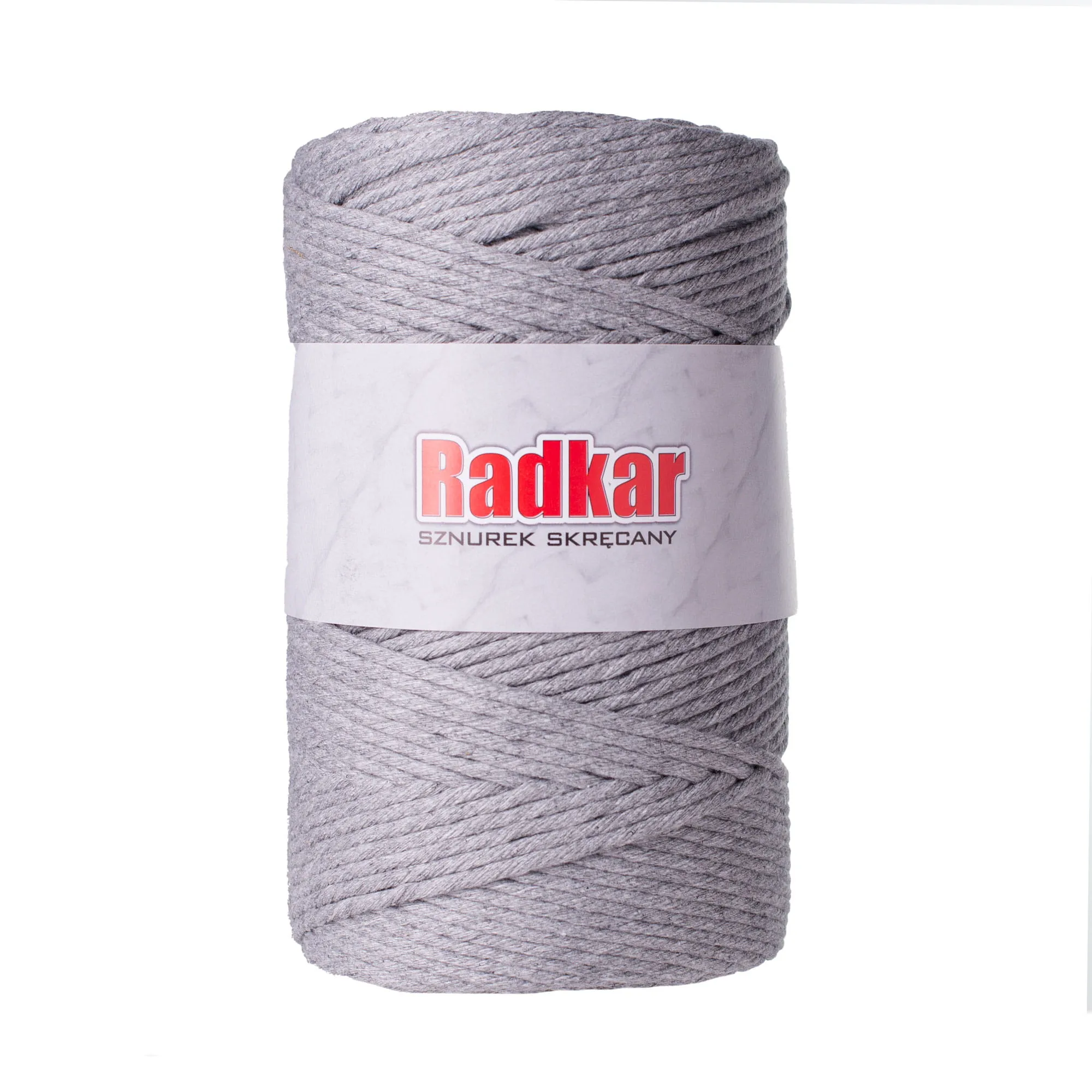 Grey 5mm macrame twisted cotton cord