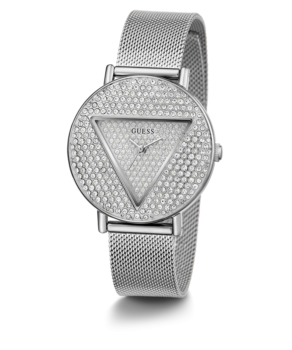 GUESS Ladies Silver Tone Analog Watch