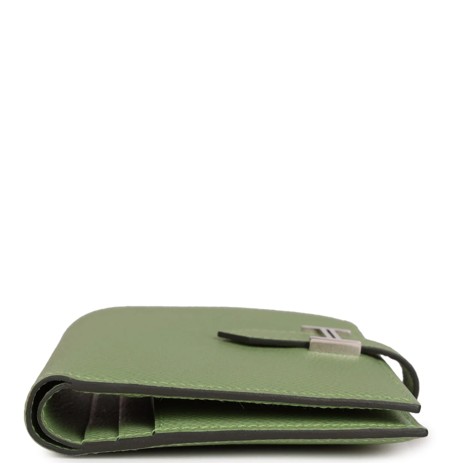 Hermes Bearn Compact Wallet Vert Criquet Epsom Palladium Hardware