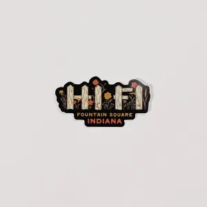 HI-FI Flower Fence Full Color Sticker