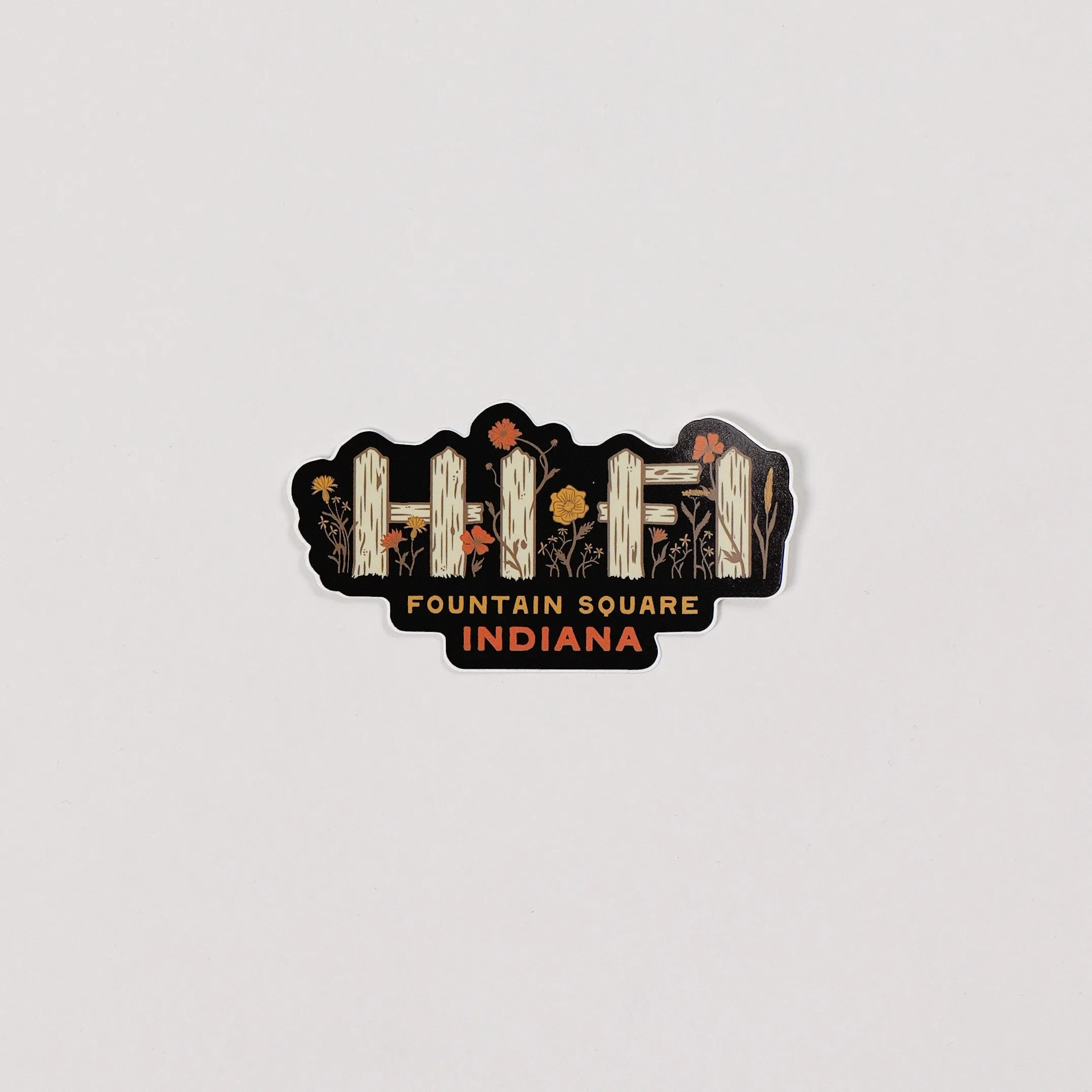 HI-FI Flower Fence Full Color Sticker