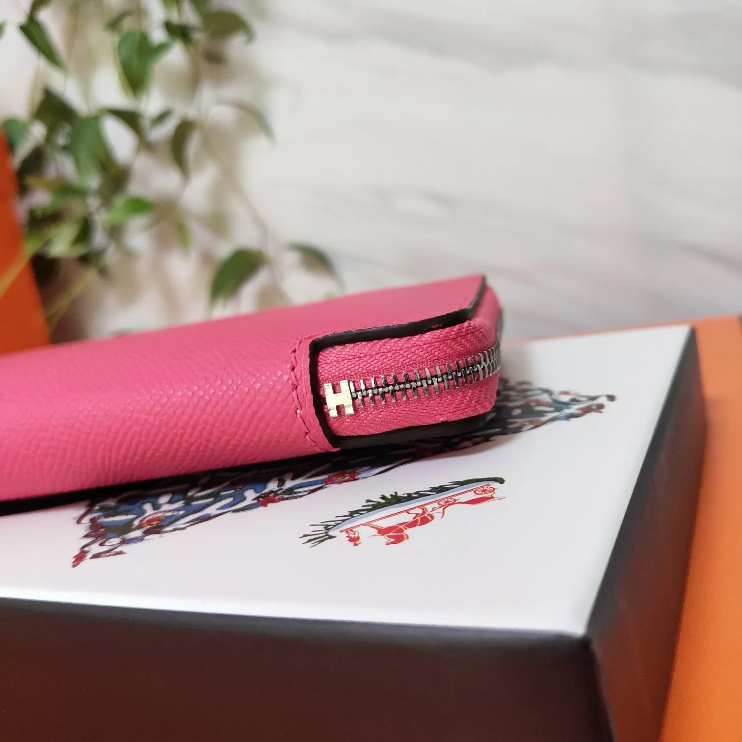 HM Zipper Wallet 20 Pink Epsom