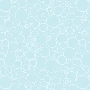 Hooked Fish-Circles Light Turquoise