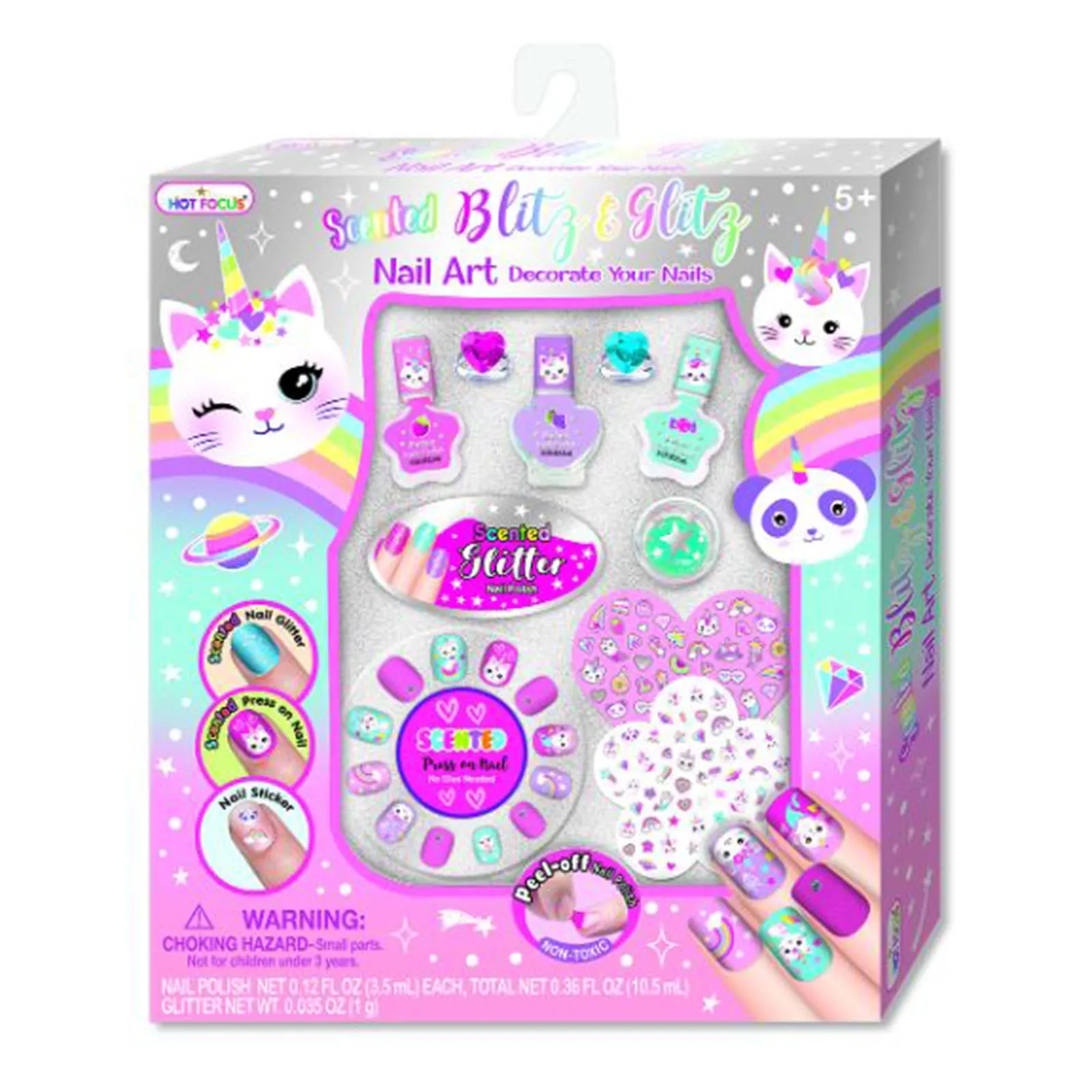 Hot Focus Caticorn Blitz And Glitz Nail Art Set