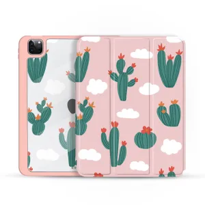 iPad Air 5/4 10.9 Inch/ iPad Pro 11 Inch Case| Soft TPU Floral Protective Shockproof Cover Tablet Case Cover |Pink