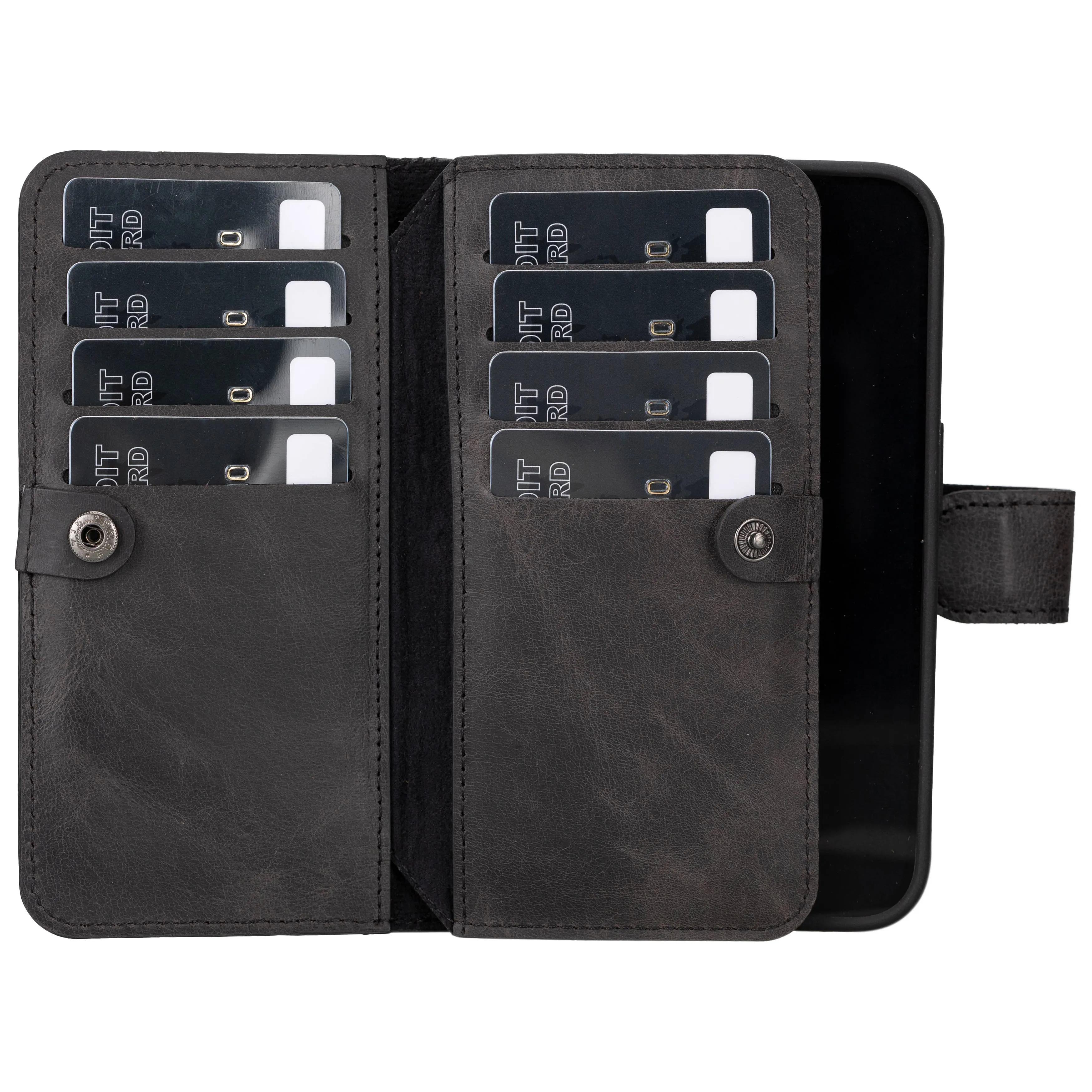 iPhone 15 Pro Dual Leather Wallet Case