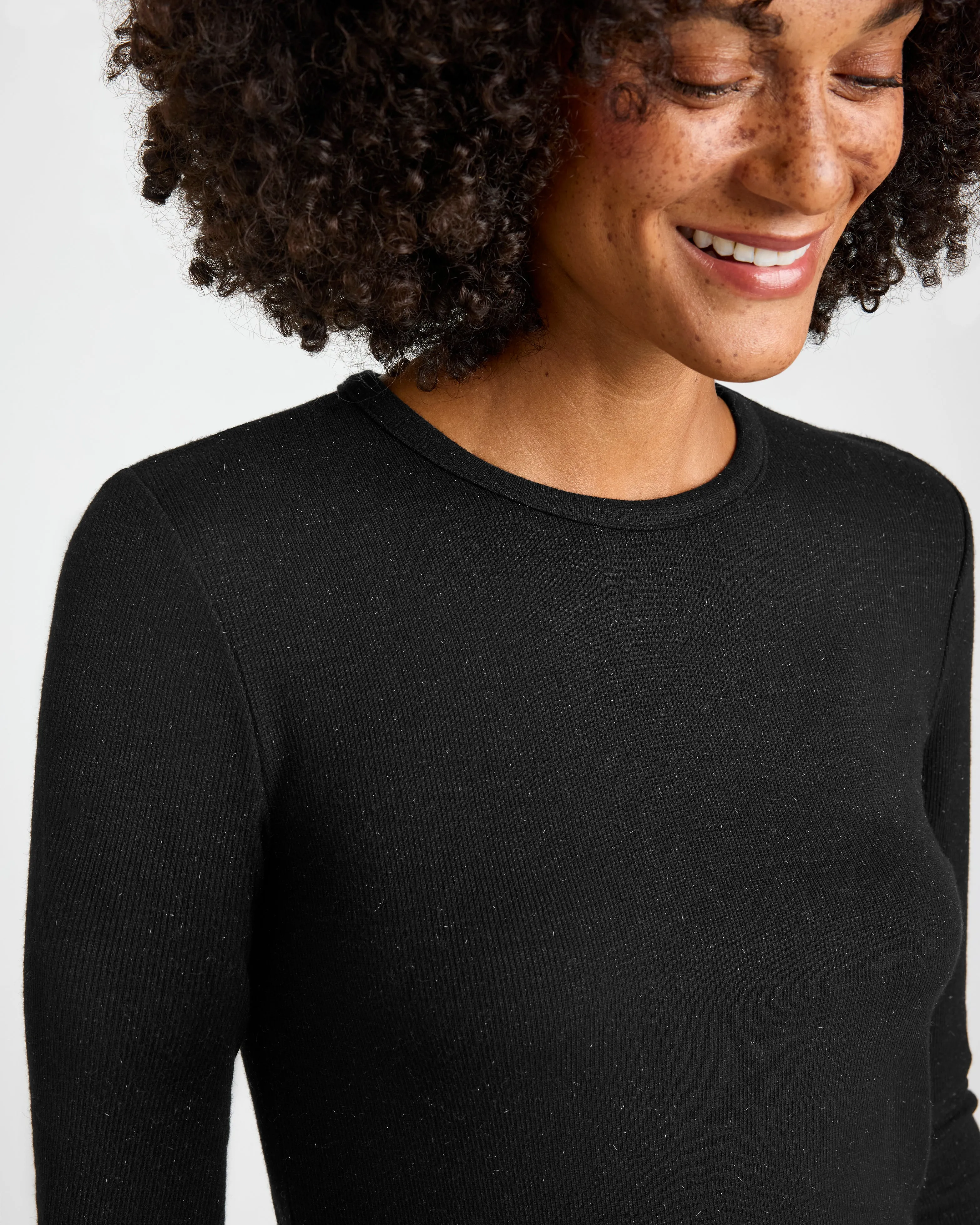 ISABELLA SHIMMER LONG SLEEVE TEE