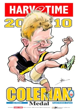 Jack Riewoldt, 2010 Coleman Medallist, Harv Time Poster