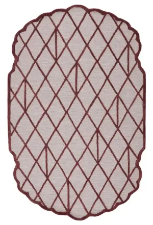 Jaipur Wunderkammer JWK01 Wine/Light Grey Rug