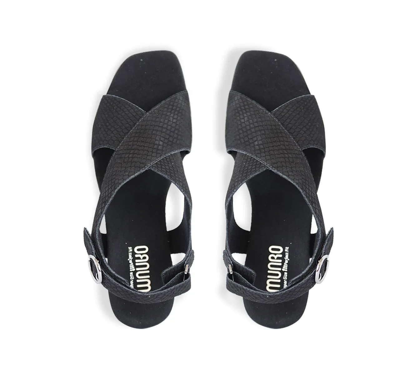 JENNY-BLACK LIZARD PRINT NUBUCK