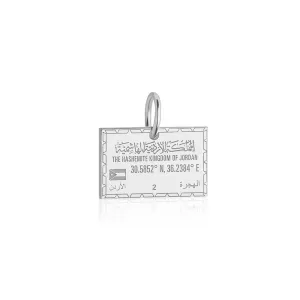 Jordan Passport Stamp Charm Silver