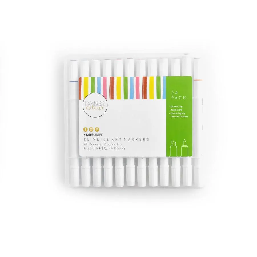 Kaisercolour Slimline Art Markers 24 Pack