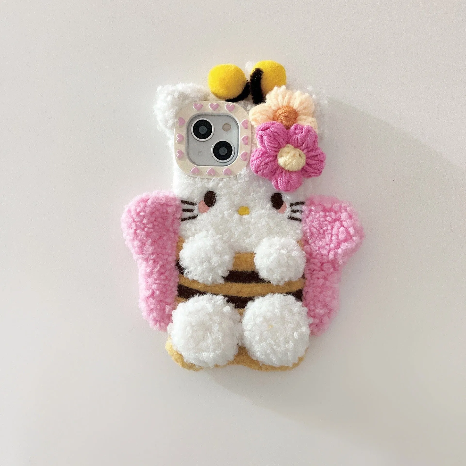 Kawaii Kitty Bee Plush iPhone Case