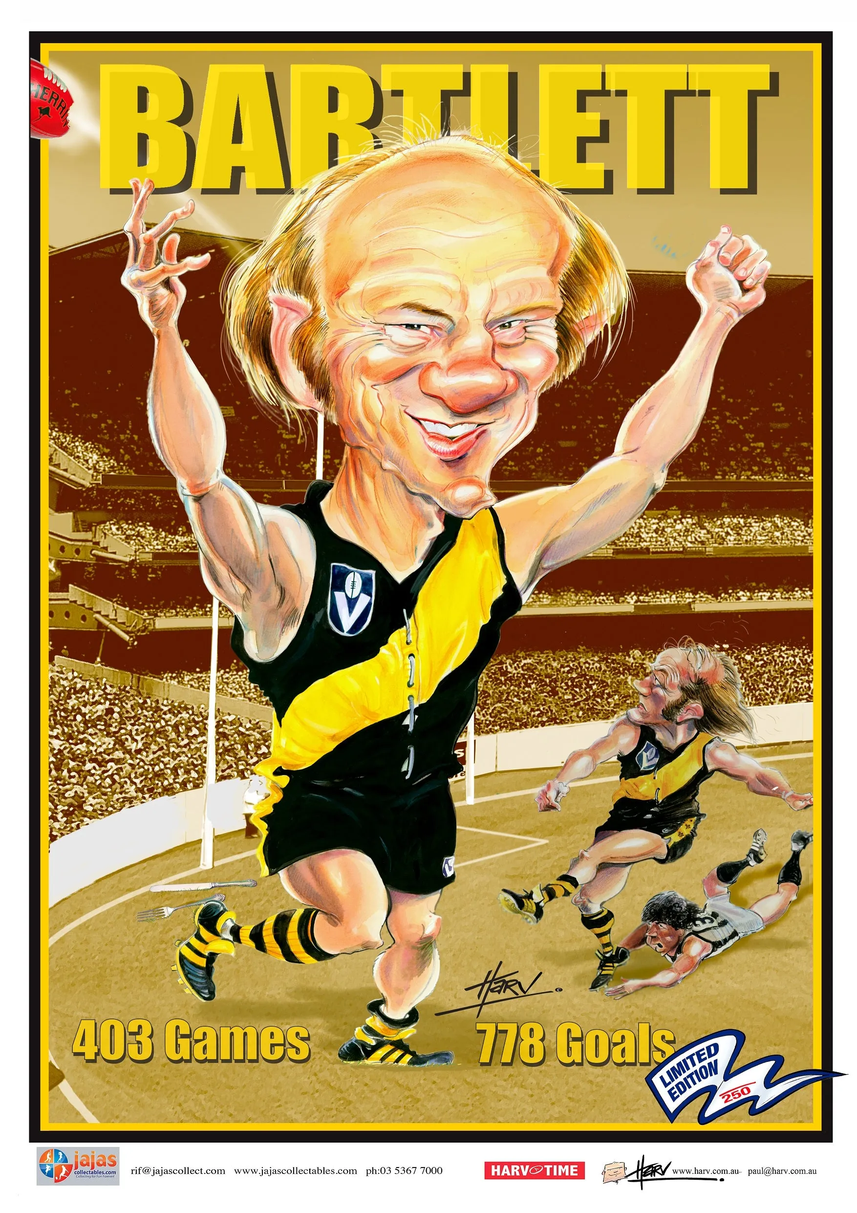 Kevin Bartlett, 403 Games SEN, Harv Time Poster