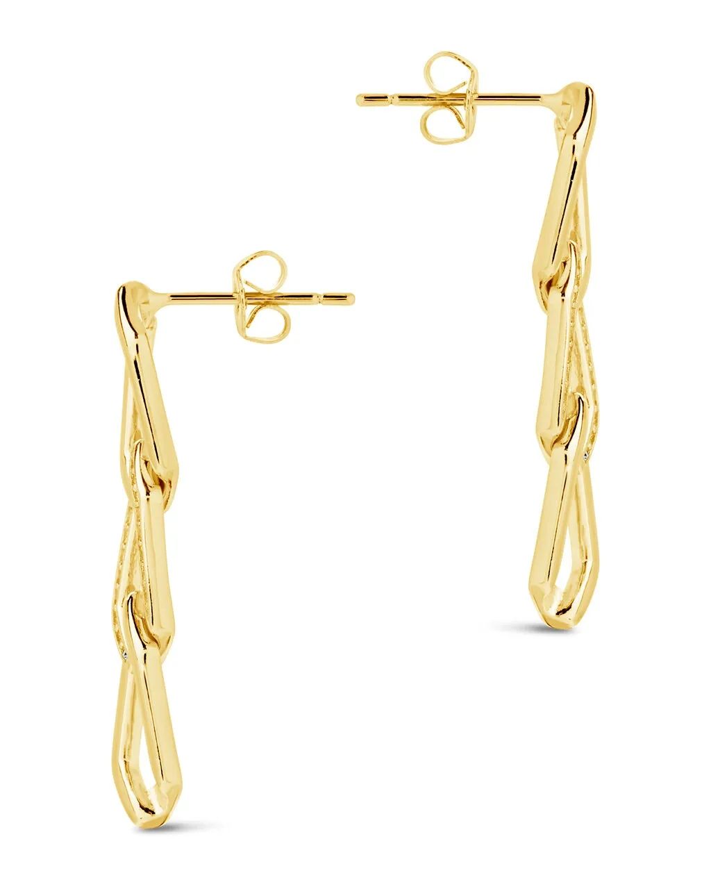 Kinslee Chain Drop Stud Earrings