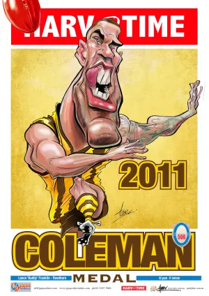 Lance Franklin, 2011 Coleman Medallist, Harv Time Poster