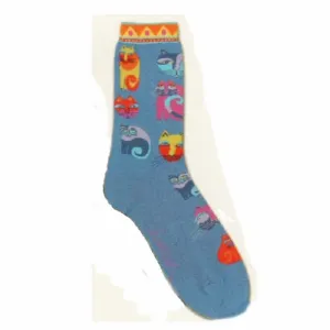 Laurel Burch Feline Festival Sock