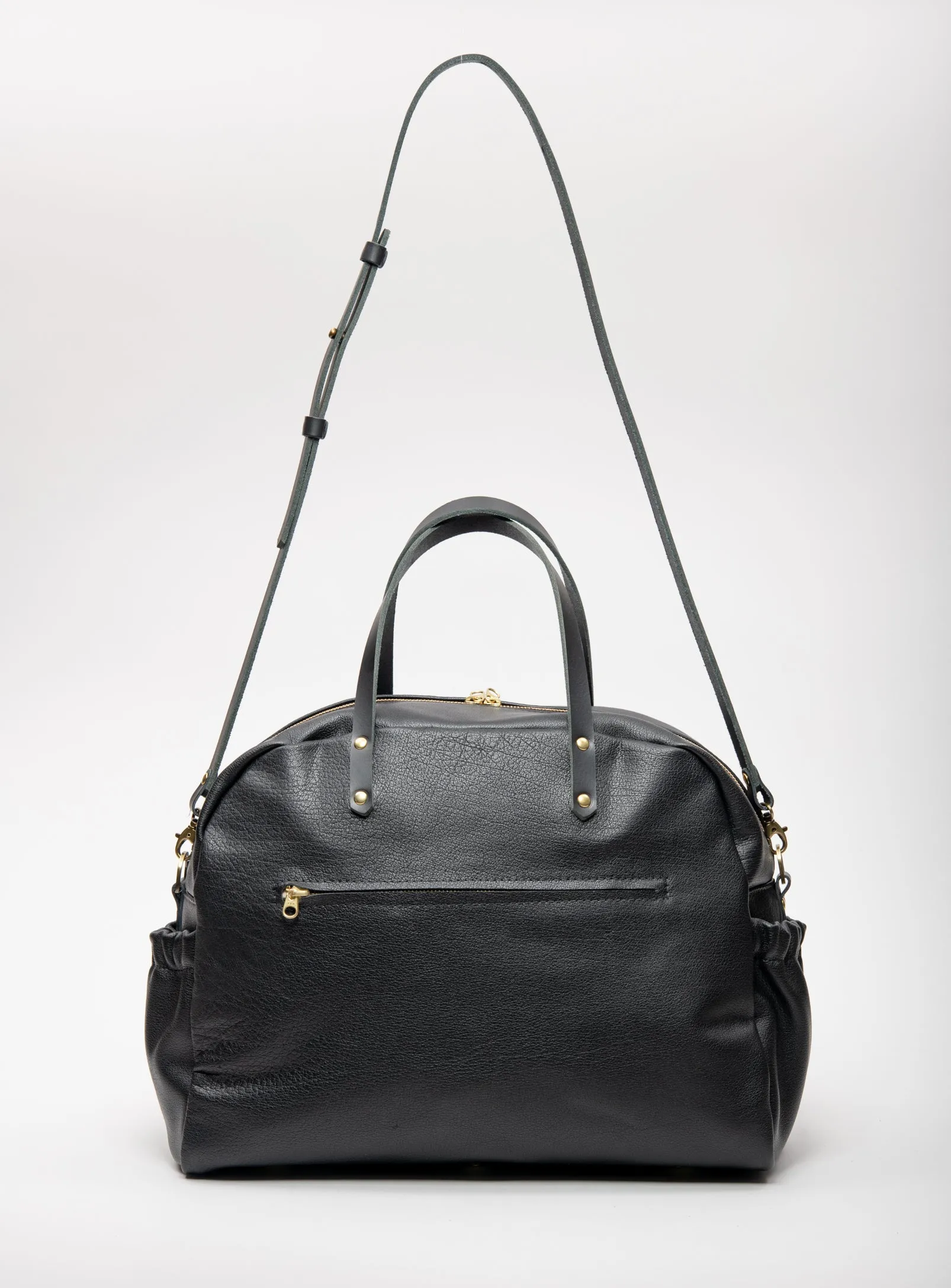 Leather travel or maternity bag multifunctional CIAO made to order