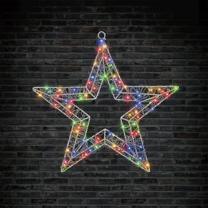 LED Flashing Curly Wire 2D Star