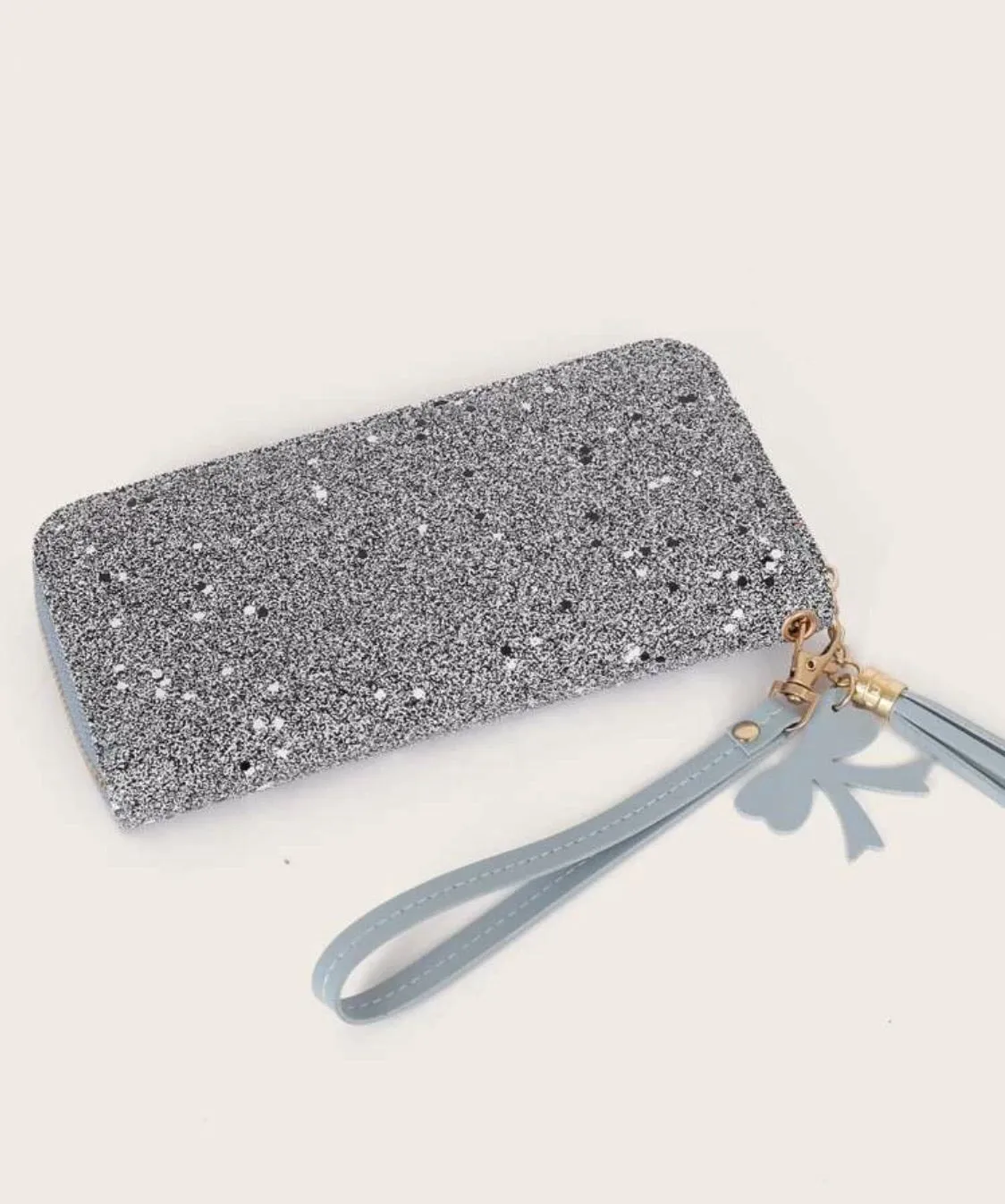 Light Blue Glitter Wallet