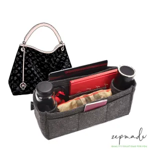 Louis Vuitton Artsy Organizer Insert, Bag Organizer with Double Bottle Holders and Exterior Pockets