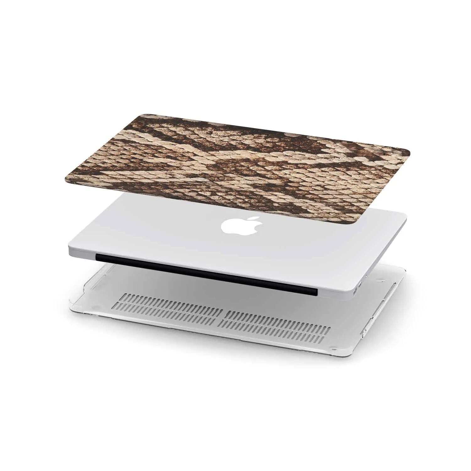 Macbook Hard Shell Case - Brown Snake Skin