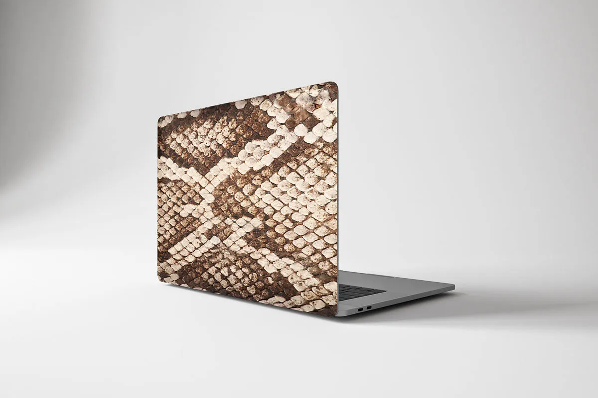 Macbook Hard Shell Case - Brown Snake Skin