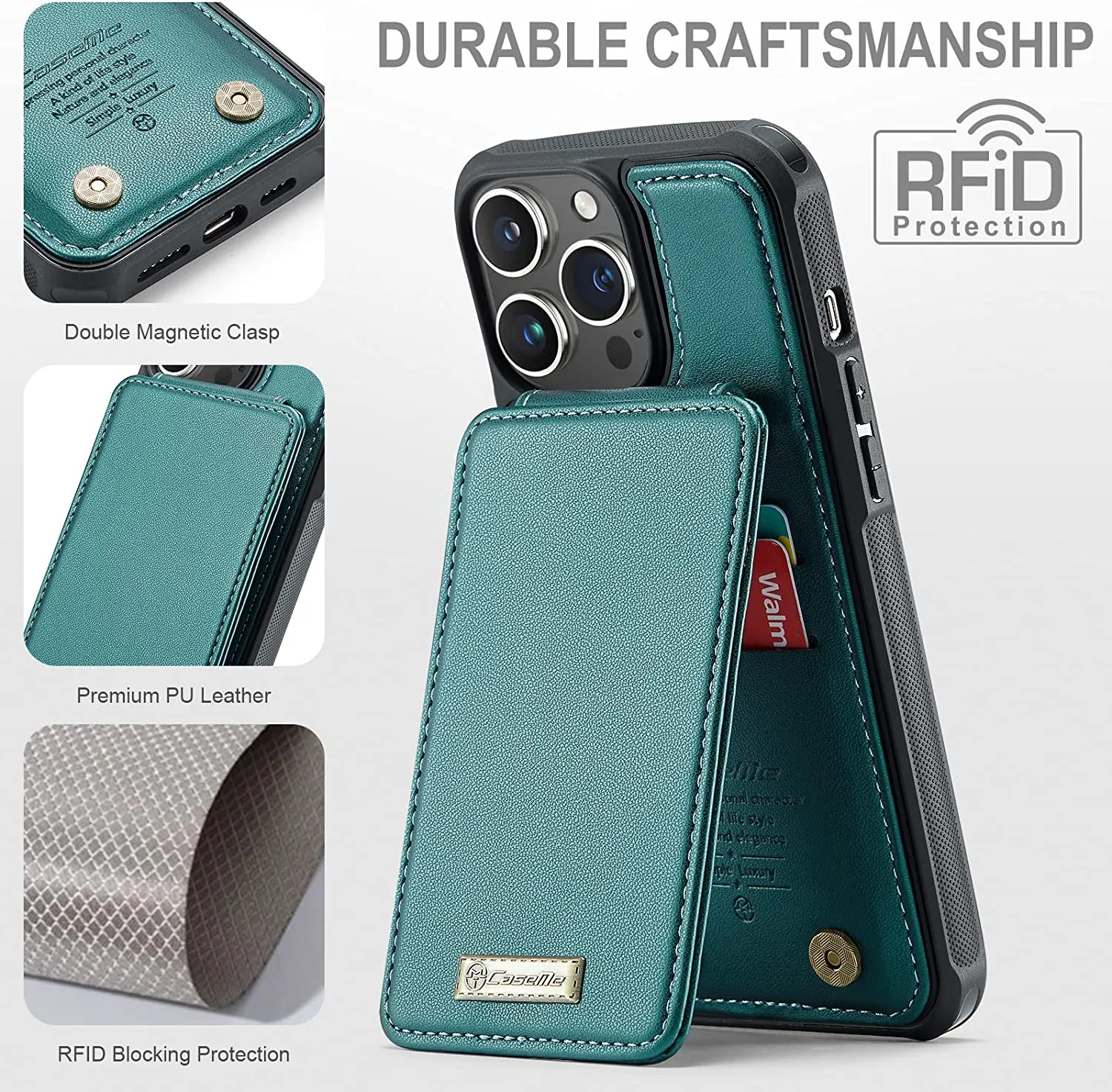 Magnetic Vertical Flip Wallet Leather Phone Case with Card Holder For iPhone