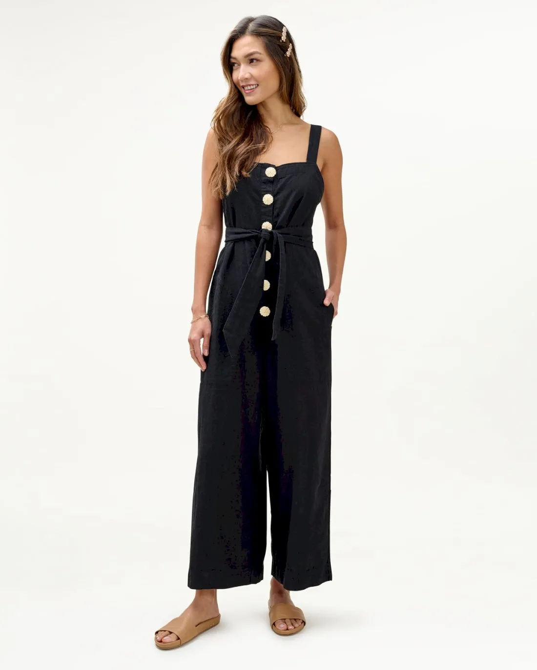 Mary Lawless Lee x Splendid Button Jumpsuit