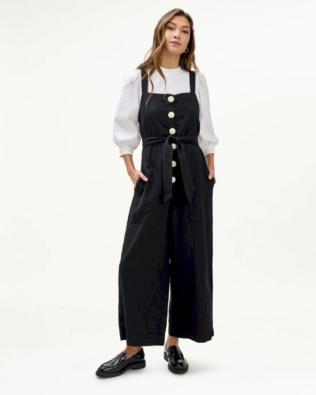 Mary Lawless Lee x Splendid Button Jumpsuit