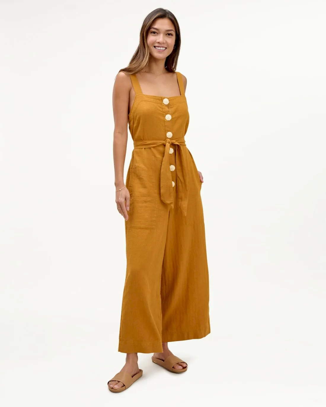 Mary Lawless Lee x Splendid Button Jumpsuit